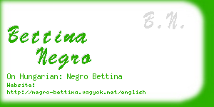 bettina negro business card